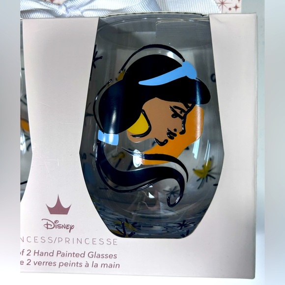 Disney Princess x Magenta - Aladdin / Jasmine Hand Painted Glass Tumbler Set - Picture 4 of 5